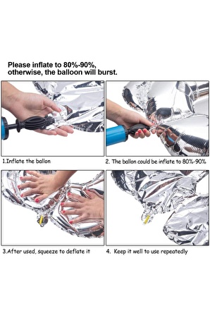 Folyo Balon 0 Rakamı Helyum Balon 40 Cm