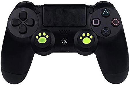 Analog Koruyucu Slikon Başlık Joystick için Ps5 | PS4 | PS3 | Xbox One | Xbox One S | Xbox 360 | Wii U Siyah-Yeşil 4 Adet