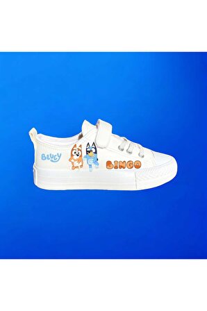 BİNGO BLUEY baskılı sneaker spor ayakkabı deri kişiye özel isim yazılır