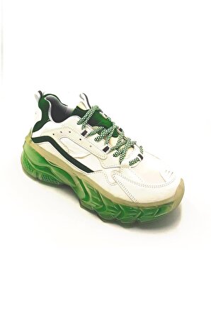 Kriste Bell Poffy Model Yeşil Kadın Sneaker Ayakkabı