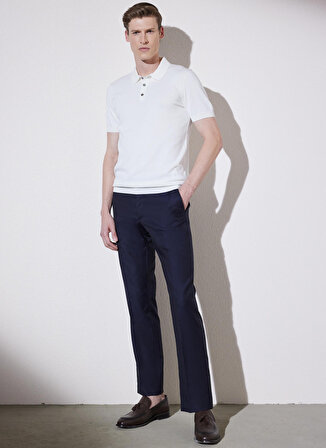 Brooks Brothers Polo Yaka Slim Fit Ekru Erkek Kazak BBSP23MKL001