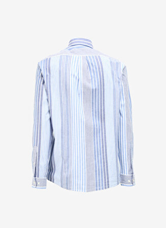 Brooks Brothers Mavi - Beyaz Erkek Comfort Fit Gömlek BBSP23MSH052