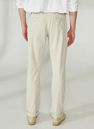 Brooks Brothers Normal Bel Duble Paça Slim Fit Taş Erkek Pantolon BBSP23MPT005