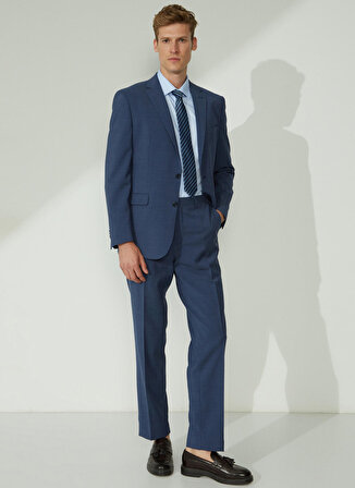 Brooks Brothers Normal Bel Comfort Fit Mavi Erkek Takım Elbise BBSP23MSU021
