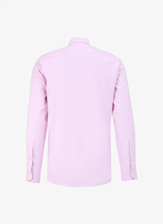 Brooks Brothers Slim Fit Düğmeli Yaka Pembe Erkek Gömlek BBSS24MSH006