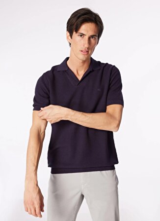 Brooks Brothers Polo Yaka Standart Lacivert Erkek Kazak BBSS24MKL012