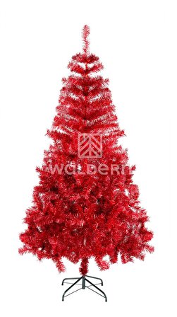 Waldern Luxury 180 cm Simli Kırmızı Yılbaşı Çam Ağacı