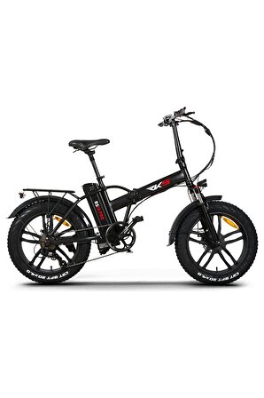 Rs 3 Pro Katlanır Kalın Tekerlekli Elektrikli Bisiklet Siyah