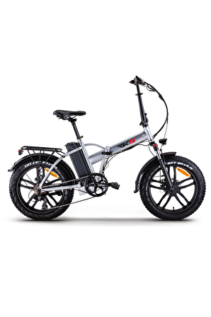 Rs 3 Pro Katlanır Kalın Tekerlekli Elektrikli Bisiklet Gri