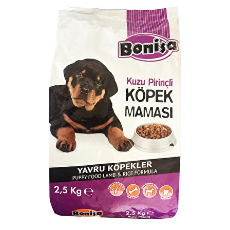 Kampçılık Bonisa Kuzu Etli Pirinçli Yavru Köpek Maması 2.5 Kg