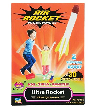 Air Rocket Işıklı Ultra Uçan Duello Oyuncak Seti-1 Işıklı, 1 Işıksız Yedek Roketli