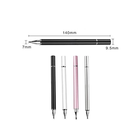 Samsung&Apple Tablet Uyumlu Dokunmatik Kalem (dokunmatik+tükenmez Kalem)SİYAH