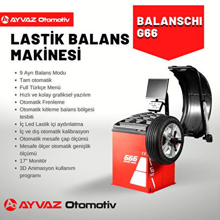 Balanschı G66 Lastik Balans Makinesi