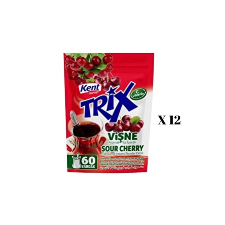 Kent Trix Vişne Aromalı Toz İçecek 300 gr 12 Adet