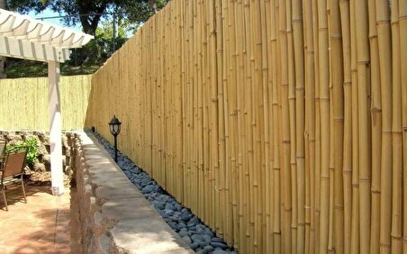 Bambu Çit Kamış Çit 2 Adet 3x5 Metre Hasır Çit Eni 3 Metre Uzunluk 5 Metre Rulo Bahçe Çiti
