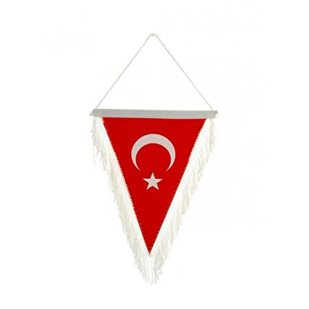 Saçaklı Türk Bayrağı 3 Adet Üçgen Saçaklı Türk Bayrağı 20x30