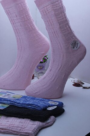 6 Çift Kışlık Kadın Çok Renkli Çorap Seti