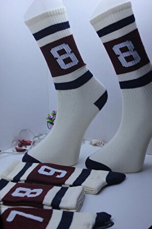 8 Çift Unisex Sport Çorap Seti (A Kalite)