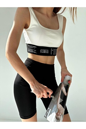 LASTİK DETAYLI CROP TOP ATLET