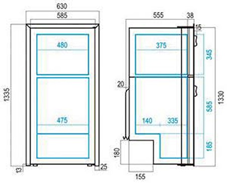 Vitrifrigo Donduruculu buzdolabı. Model DP2600iX OCX2 170 Litre