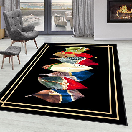 Dijital Baskı Yıkanabilir Kaymaz Taban Salon Halısı Ve Yolluk RVG0249