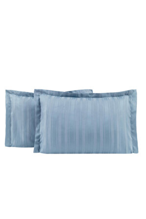 Yataş Dalian Bambu Saten 2'li Yastık Kılıfı - Koyu Mavi