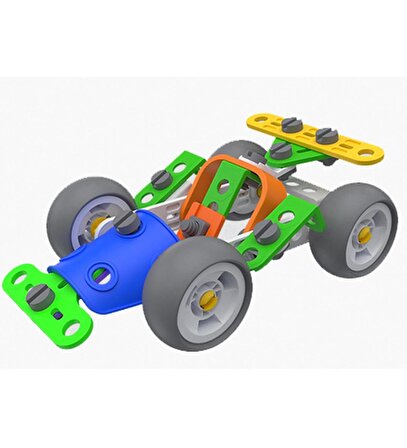 Build Technic Set, 58 Parça Tak-Sök Go-Kart Arabası Block Yapı Seti
