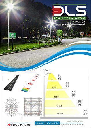 300W Led Projektör DLS park bahçe çevre site bina tabela dış mekan led lamba 300w ledli projektör