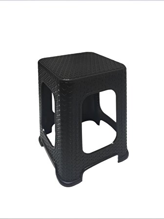 Sert Plastik Tabure Sandalye Siyah Sağlam Dayanıklı Malzeme