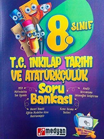 Medyan Yayınları 8. Sınıf T.C. İnkılap Tarihi ve Atatürkçülük Soru Bankası