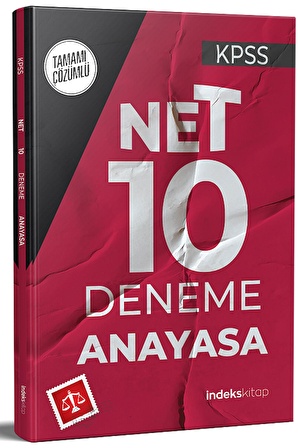 İndeks Akademi KPSS Anayasa Net 10 Deneme Çözümlü