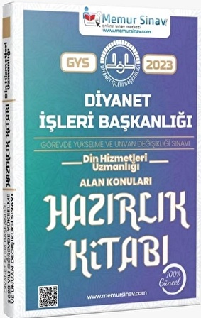 Memur Sınav 2023 Diyanet İşleri Başkanlığı Din Hizmetleri Uzmanlığı Alan Konuları Konu Anlatımlı Hazırlık Kitabı