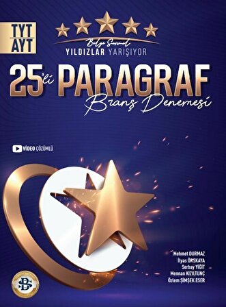 Bilgi Sarmal Yayınları TYT AYT Paragraf Yıldızlar Yarışıyor 25 li Branş Denemesi
