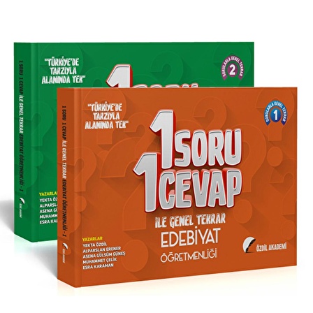 Özdil Akademi ÖABT Türk Dili ve Edebiyatı Öğretmenliği 1 Soru 1 Cevap ile Genel Tekrar Seti - Yekta Özdil Özdil Akademi Yayınları