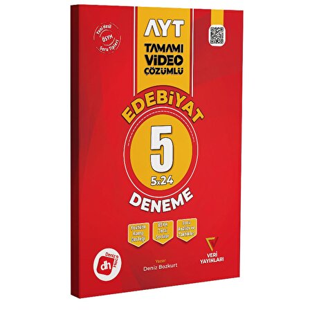 Veri Yayınları YKS AYT Edebiyat 5 Deneme Video Çözümlü Veri Yayınları