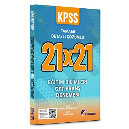 Özdil Akademi KPSS Eğitim Bilimleri Öğretim Yöntem Teknikleri 21x21 Deneme PDF Çözümlü - Mehmet Şükrü Kaplan Özdil Akademi Yayınları