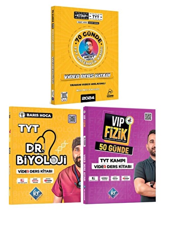 Mert Hoca 2024 70 Günde Matematik Video Ders KR VİP Fizik 50 Günde ve DR. Biyoloji Video Ders Seti