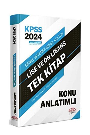 Editör Yayınları 2024 KPSS Lise Ön Lisans Konu Anlatımı Tek Kitap