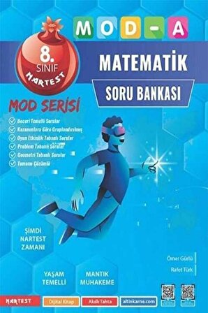 8. Sınıf Matematik Mod-A Serisi Soru Bankası Nartest Yayınları