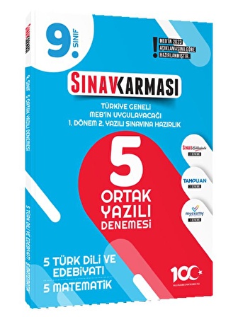 Sınav Yayınları Sınav Karması 9. Sınıf 1. Dönem 2. Yazılı 5 Ortak Yazılı Denemesi