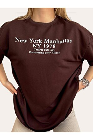 Kadın Baskılı Oversize T-shirt