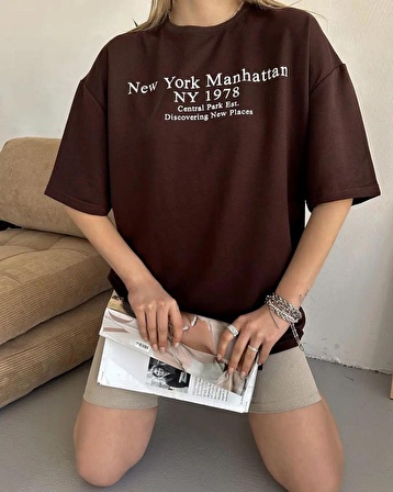 Kadın Baskılı Oversize T-shirt