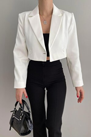 Kadın Blazer Crop Ceket