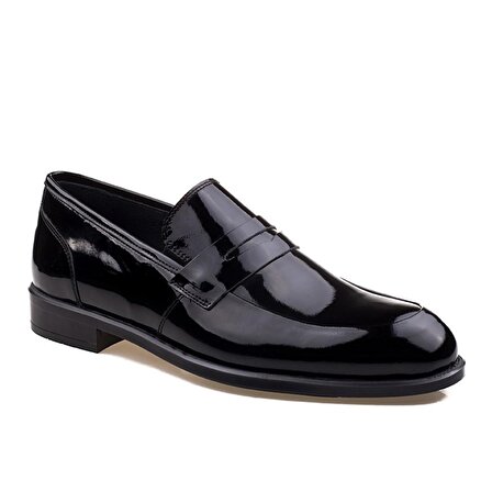 M2S Siyah Rugan Erkek Siyah Klasik Ayakkabı