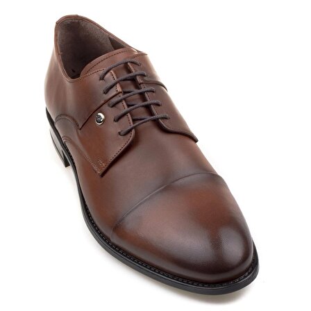 M2S Taba Erkek Hakiki Deri Bağcıklı Klasik Ayakkabı