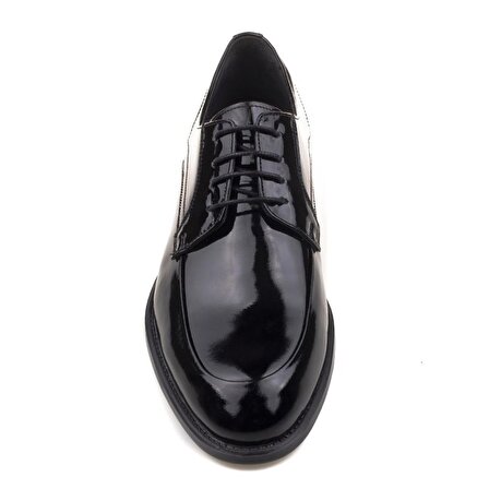 M2S Siyah Erkek Rugan Bağcıklı Klasik Ayakkabı