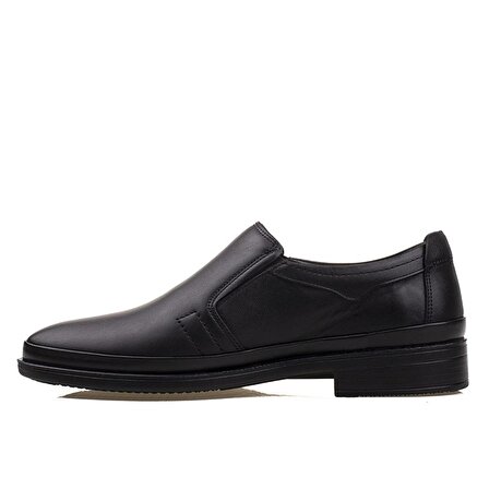 M2S Siyah Erkek Hakiki Deri Comfort Kışlık Klasik Ayakkabı