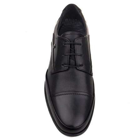 M2S Siyah Erkek Hakiki Deri Comfort Kışlık Taban Ayakkabı
