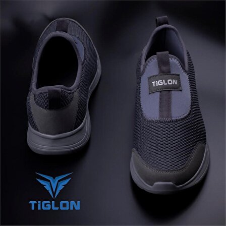 Tiglon Füme Erkek Boğazdan Lastikli Hafif Yazlık Spor Ayakkabı