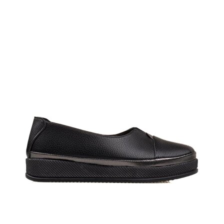 M2S Siyah Düz Comfort Günlük Ayakkabı